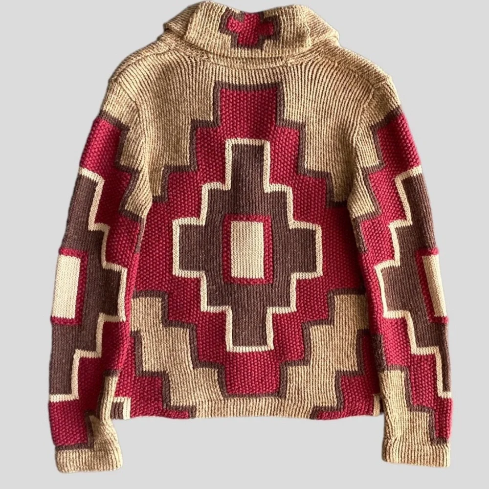 RALPH LAUREN Southwestern Concho Button Vintage Knit Cardigan Size S - Picture 2 of 15